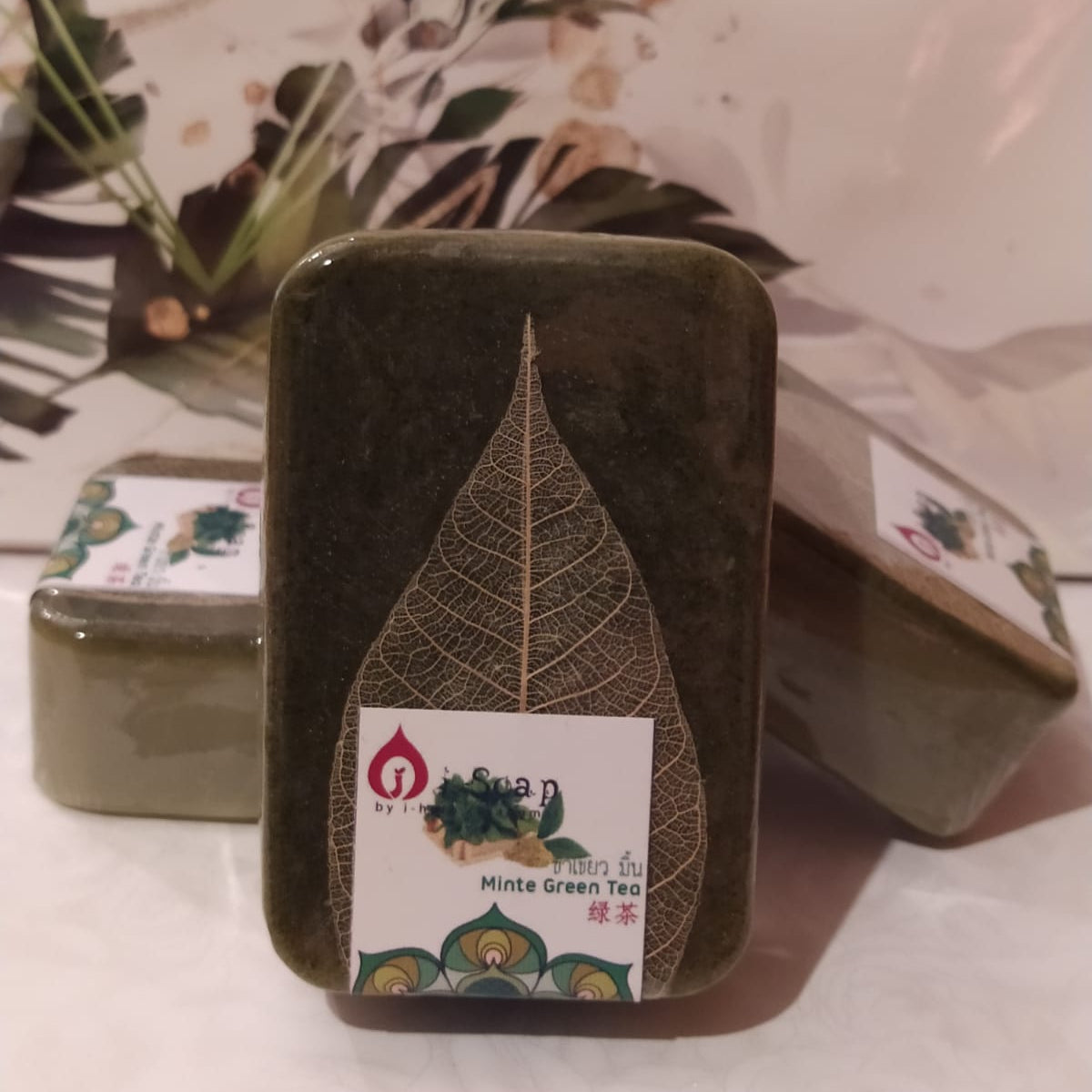 Naturalne mydło z miętą i zieloną herbatą