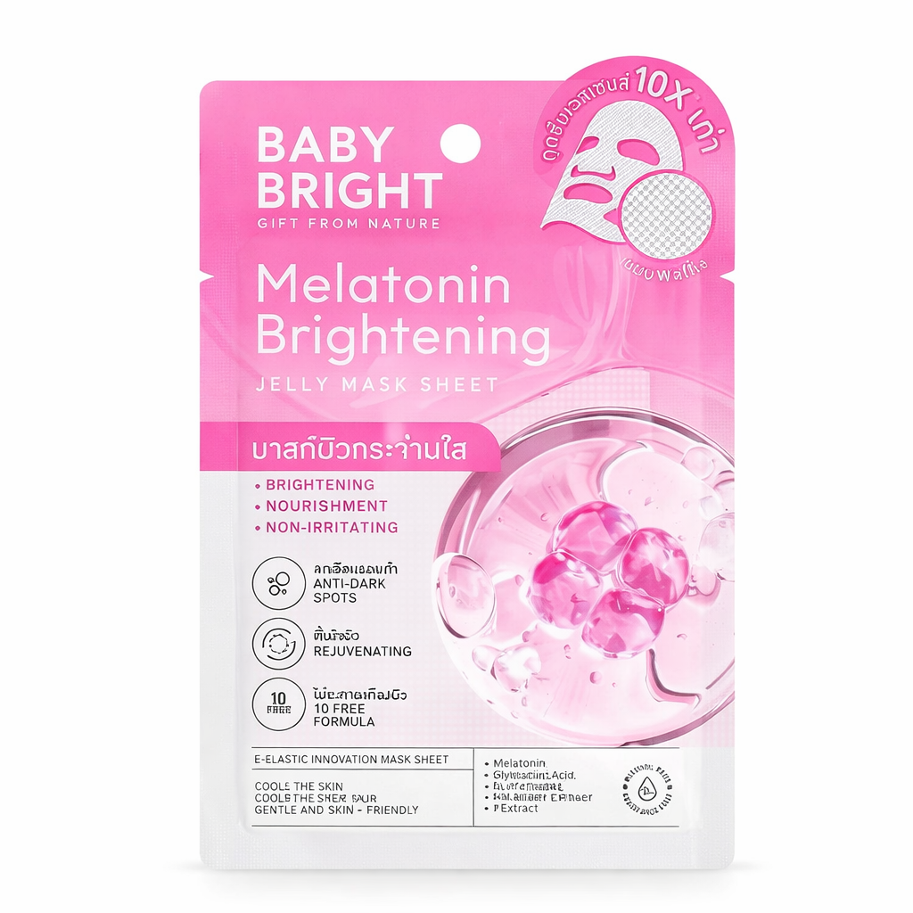 Baby Bright – Rozjaśniająca maska w płachcie z melatoniną