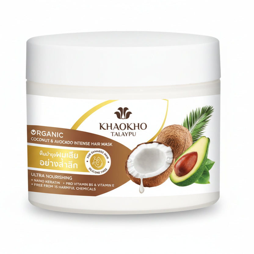 Khaokho Talaypu – Organiczna maska do włosów z kokosem i awokado