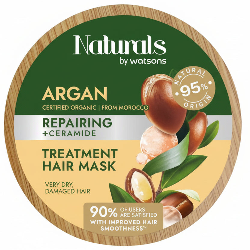 Naturals by Watsons – Regenerująca maska do włosów Argan z ceramidami