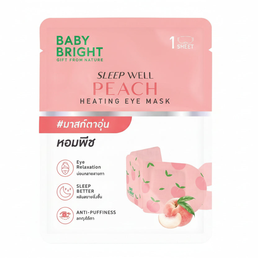 Baby Bright – rozgrzewająca maska na oczy Brzoskwinia