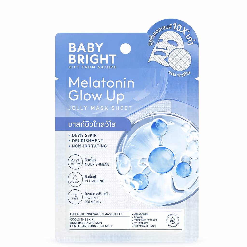Baby Bright – Maska w płachcie z melatoniną Glow Up